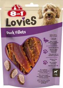 8in1 Lovies Przysmak dla psa Filety Kaczka Naturalne Miękkie Bez Zbóż 80g