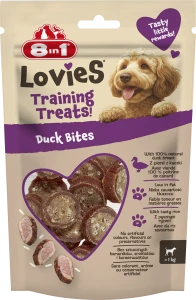 8in1 Lovies Przysmak Treningowy dla Psa Treserki Kaczka z Ryżem Miękkie 90g