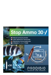 PRODIBIO Stop Ammo 30 amp Usuwa Amoniak z Akwarium Woda Słodka i Morska
