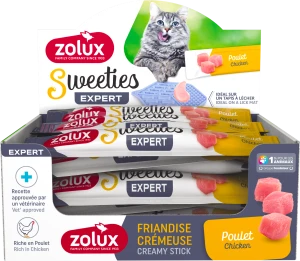 ZOLUX Sweeties Kremowy Przysmak dla Kota ZESTAW 48 szt KURCZAK