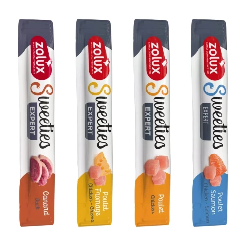 ZOLUX Sweeties Kremowy Przysmak dla Psa ZESTAW 48 szt MIX 4 SMAKI