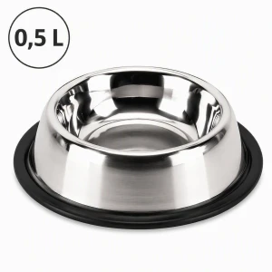 ZOLUX Miska dla psa na gumie ze stali nierdzewnej INOX 19,5cm 0,50l
