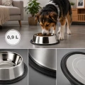 ZOLUX Miska dla psa na gumie ze stali nierdzewnej INOX 23 cm 0,90l