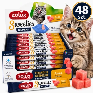ZOLUX Sweeties Kremowy Przysmak dla Kota ZESTAW 48 szt KURCZAK