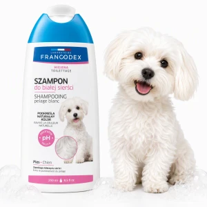 FRANCODEX PL Szampon dla psa do białej sierści, bez parabenów, 250 ml