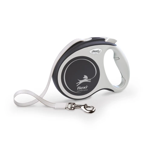 FLEXI smycz automatyczna Comfort Plus M taśma 5m szara do 25kg