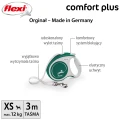 FLEXI smycz automatyczna Comfort Plus XS taśma 3m zielona