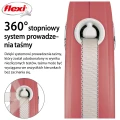 FLEXI smycz automatyczna Comfort Plus XS taśma 3m jasny czerwony