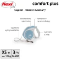 FLEXI smycz automatyczna Comfort Plus XS taśma 3m jasny niebieski