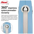 FLEXI smycz automatyczna Comfort Plus XS taśma 3m jasny niebieski