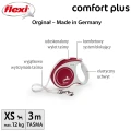 FLEXI smycz automatyczna Comfort Plus XS taśma 3m czerwona do 12kg