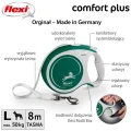FLEXI smycz automatyczna Comfort Plus L taśma 8m zielona do 50kg