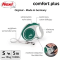 FLEXI smycz automatyczna Comfort Plus S taśma 5m zielona do 15kg