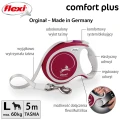 FLEXI smycz automatyczna Comfort Plus L taśma 5m czerwona do 60kg