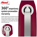 FLEXI smycz automatyczna Comfort Plus L taśma 5m czerwona do 60kg
