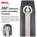 FLEXI smycz automatyczna Comfort Plus S taśma 5m szara do 15kg
