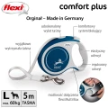 FLEXI smycz automatyczna Comfort Plus L taśma 5m niebieska do 60kg