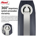 FLEXI smycz automatyczna Comfort Plus L taśma 5m szara do 60kg