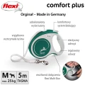 FLEXI smycz automatyczna Comfort Plus M taśma 5m zielona do 25kg