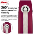 FLEXI smycz automatyczna Comfort Plus M taśma 5m czerwona do 25kg