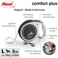 FLEXI smycz automatyczna Comfort Plus L taśma 8m szara do 50kg