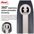 FLEXI smycz automatyczna Comfort Plus L taśma 8m szara do 50kg