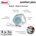 FLEXI smycz automatyczna Comfort Plus S taśma 5m jasnoniebieska do 15kg