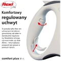 FLEXI smycz automatyczna Comfort Plus M taśma 5m szara do 25kg
