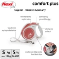 FLEXI smycz automatyczna Comfort Plus S taśma 5m jasnoczerwona do 15kg
