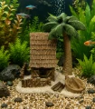 Zolux Ozdoba do akwarium Domek z palmą kokosową miniatura