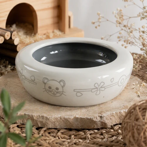 ZOLUX Miska ceramiczna dla gryzonia 100 ml kol. beżowy/szary