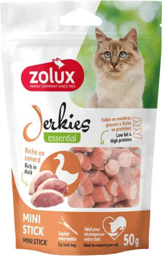 ZOLUX Jerkies przysmak dla kota z kaczką 50G - zdrowa nagroda