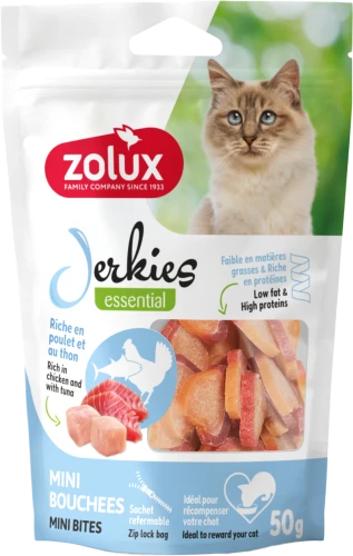 ZOLUX Przysmak dla kota Jerkies kurczak tuńczyk 50G - niskotłuszczowy