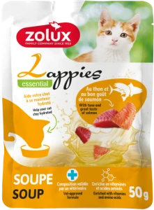 ZOLUX Przysmak dla kota Lappies zupa tuńczyk łosoś 50G nawadnia