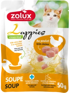 ZOLUX Lappies Przysmak dla kota zupa z kurczakiem 50G - nawodnienie!