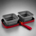 ZOLUX Składana miska 2w1 dla psa BIVOUAK 2x700 ml czerwona