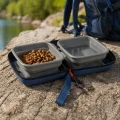 ZOLUX Składana miska 2w1 dla psa BIVOUAK 2x700 ml niebieska