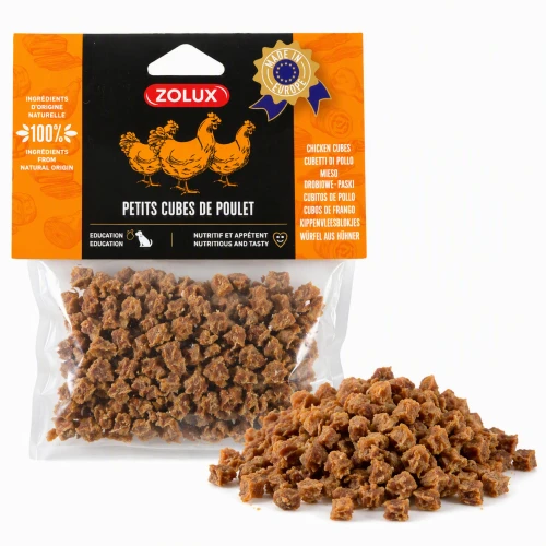 Zolux Przysmak naturalny dla psa Kostki z kurczaka małe 100 g