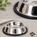 ZOLUX Miska dla psa i kota na gumie ze stali nierdzewnej INOX 15,5cm 0,225l