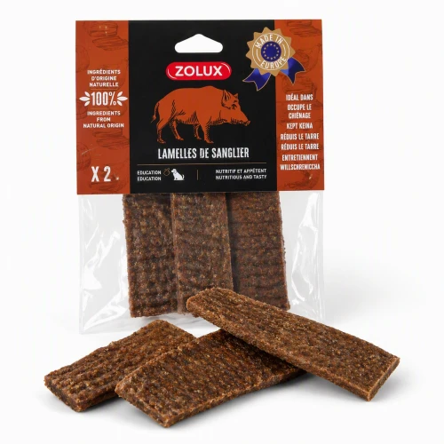 ZOLUX Przysmak naturalny dla psa Paski z dzika 100 g