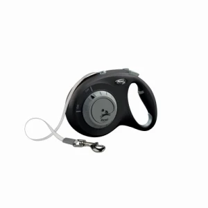 Smycz automatyczna dla psa FLEXI SELECT taśma 7m do 25kg czarna