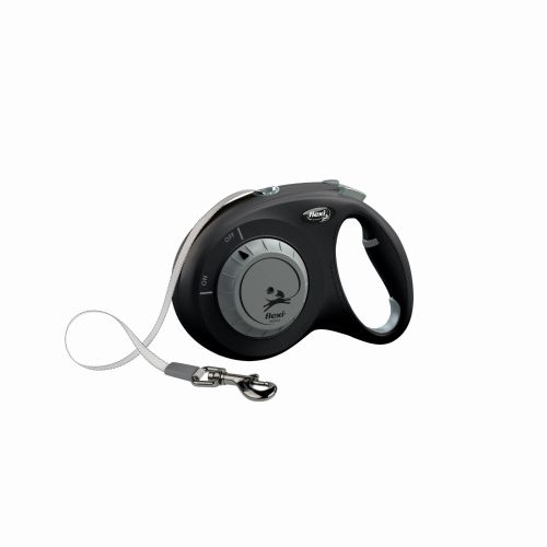 Smycz automatyczna dla psa FLEXI SELECT taśma 7m do 25kg czarna