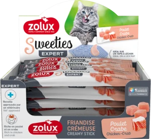 ZOLUX Sweeties Kremowy Przysmak dla Kota ZESTAW 48 szt KURCZAK KRAB