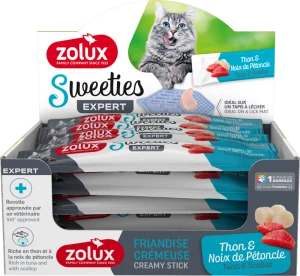 ZOLUX Sweeties Kremowy Przysmak dla Kota ZESTAW 48 szt TUŃCZYK PRZEGRZEBKI