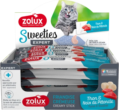 ZOLUX Sweeties Kremowy Przysmak dla Kota ZESTAW 48 szt TUŃCZYK PRZEGRZEBKI