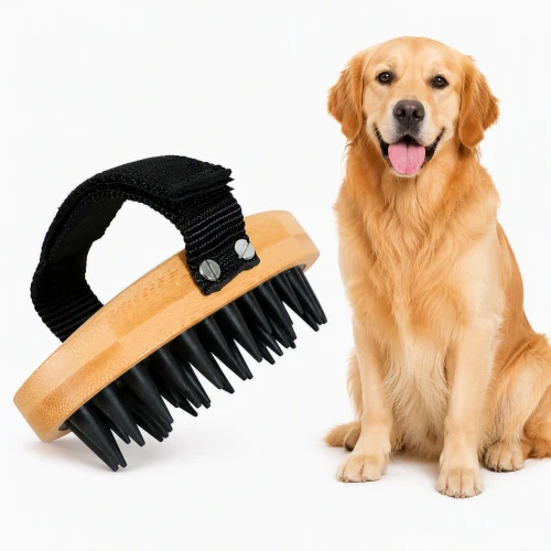 ZOLUX Gumowa szczotka drewniana dla psa do masażu DOG SALON