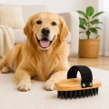 ZOLUX Gumowa szczotka drewniana dla psa do masażu DOG SALON