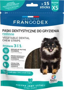 FRANCODEX Paski do gryzienia XS na brzydki zapach z pyska 114 g 15 szt.
