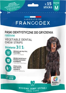 FRANCODEX Paski do gryzienia M na brzydki zapach z pyska 352,5 g 15 szt.
