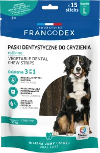 FRANCODEX Paski do gryzienia L na brzydki zapach z pyska 502,5 g 15 szt.